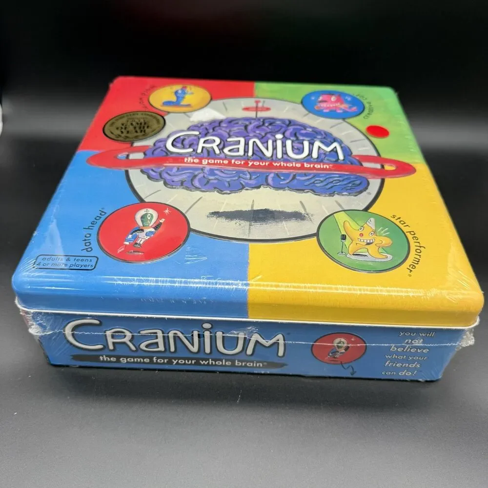 Vintage Cranium Board Game Tin Case 2002 New Sealed